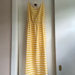 J Crew Yellow-striped Summer dress